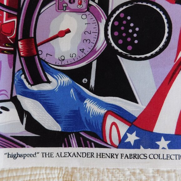 OOP high speed Alexander Henry quilt fabric Daytona NASCAR stock car race track - Picture 3 of 16